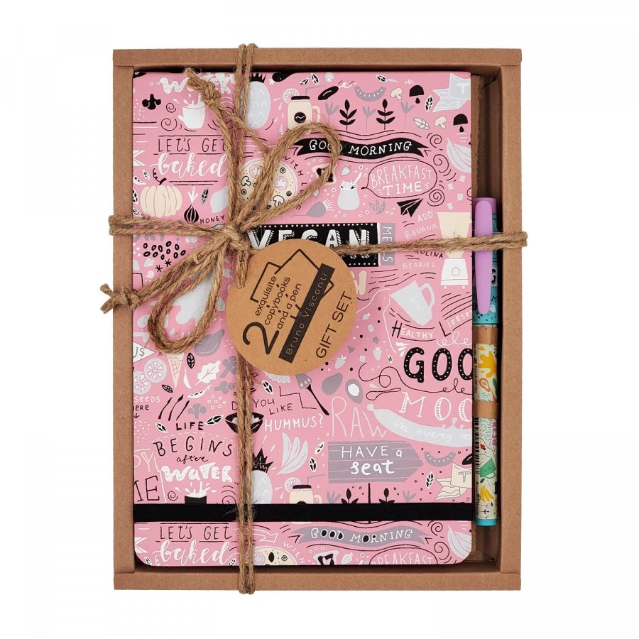 НАБОР ПОДАРОЧНЫЙ "MEGAPOLIS JOURNAL. VEGAN" (ЗАПИСНАЯ КНИЖКА А5 И