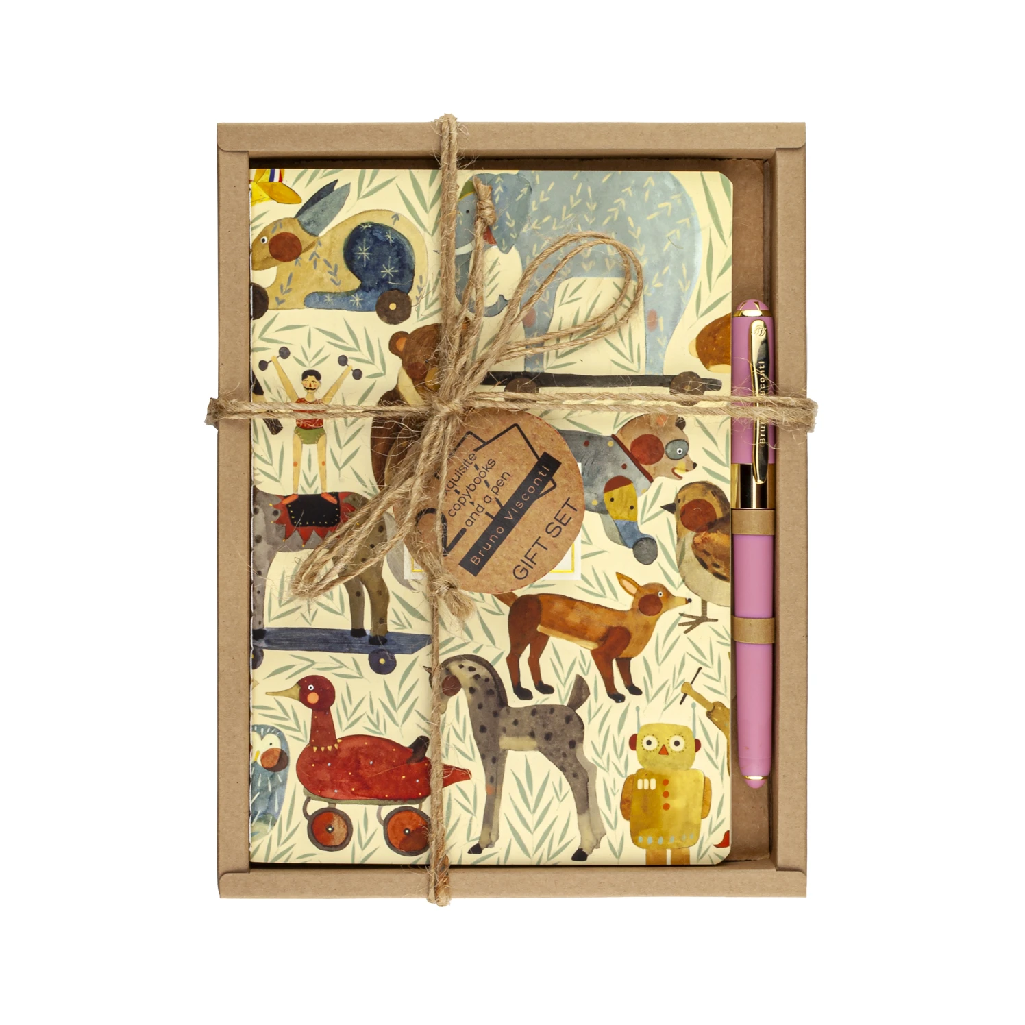 НАБОР ПОДАРОЧНЫЙ "МИР ИГРУШЕК" (ДВЕ ТЕТРАДИ BV И РУЧКА)