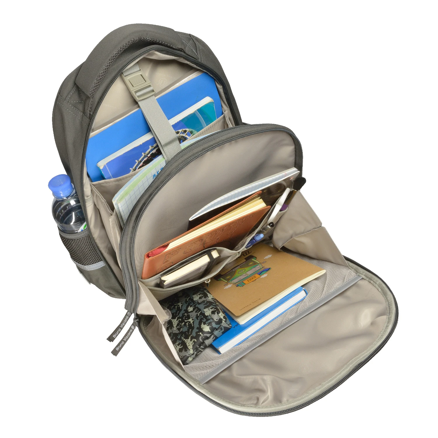 РЮКЗАК-КАПСУЛА ТЕМНО-СЕРЫЙ С ЭРГОНОМИЧНОЙ СПИНКОЙ "FLY AWAY COLOR"