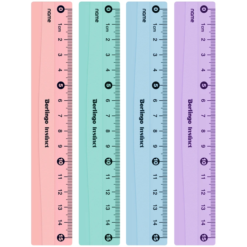 Линейка 15см Berlingo "Instinct", пластиковая, ассорти, европодвес