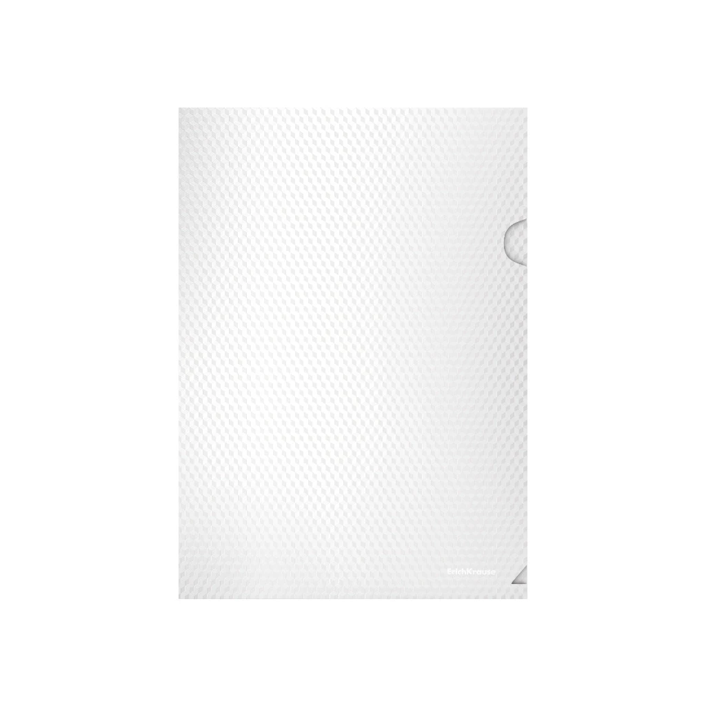 Папка-уголок пластиковая Erich Krause® Diamond Total White, A4, полупрозрачная, Папка-уголок пластиковая Erich Krause® Diamond Total White, A4, полупрозрачная,