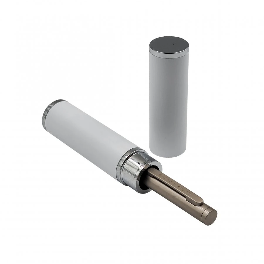 РУЧКА "FIRENZE" В ТУБУСЕ КРУГЛОЙ ФОРМЫ 1.00 ММ, СИНЯЯ (корпус шампань,