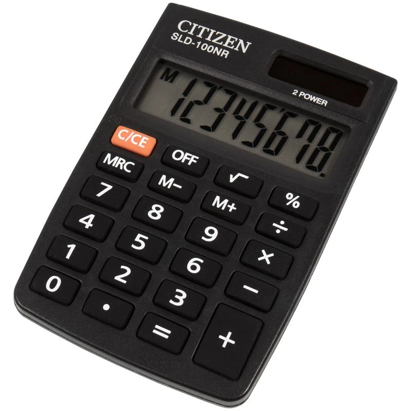 Калькулятор карманный Citizen SLD-100NR, 8 разр., двойное питание, 58*88*10мм, Калькулятор карманный Citizen SLD-100NR, 8 разр., двойное питание, 58*88*10мм,