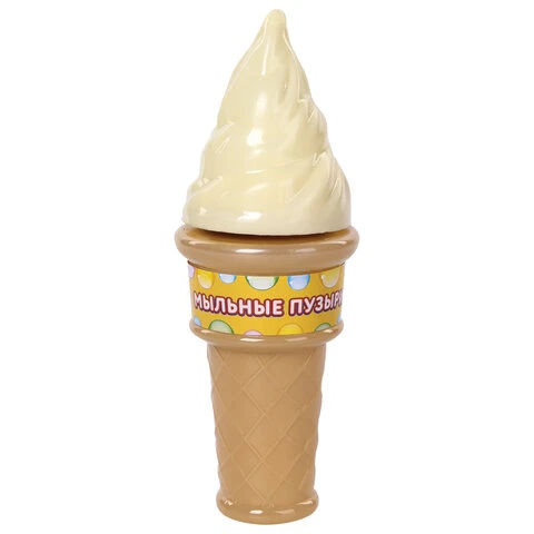 Мыльные пузыри ЮНЛАНДИЯ, 120 мл, "Мороженое", в фигурной баночке, Мыльные пузыри ЮНЛАНДИЯ, 120 мл, "Мороженое", в фигурной баночке,