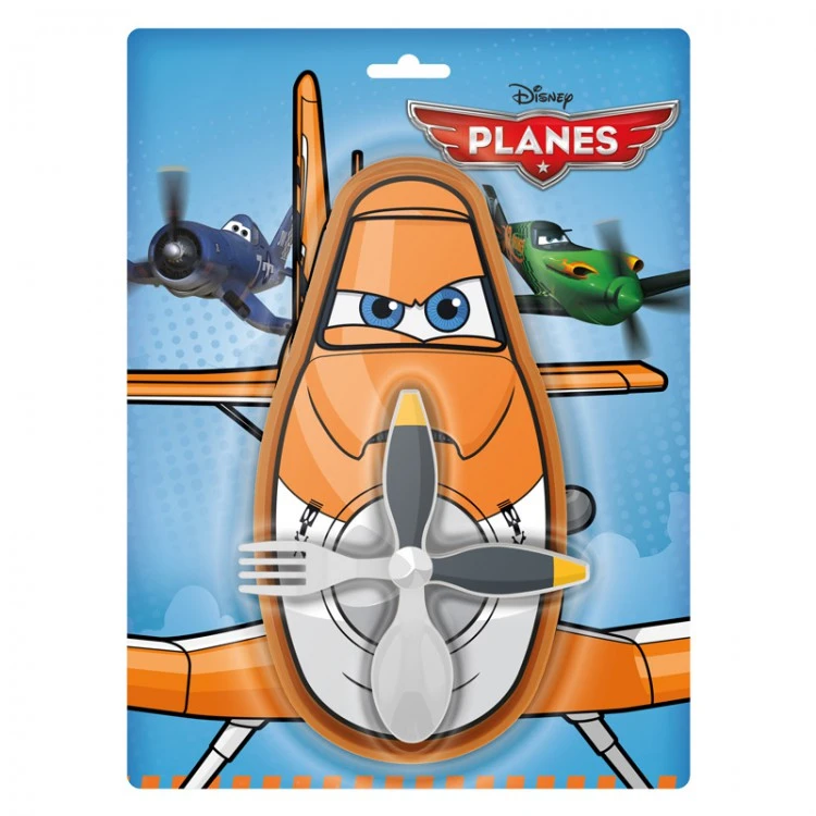 Набор посуды: миска + ложка + вилка. Самолеты