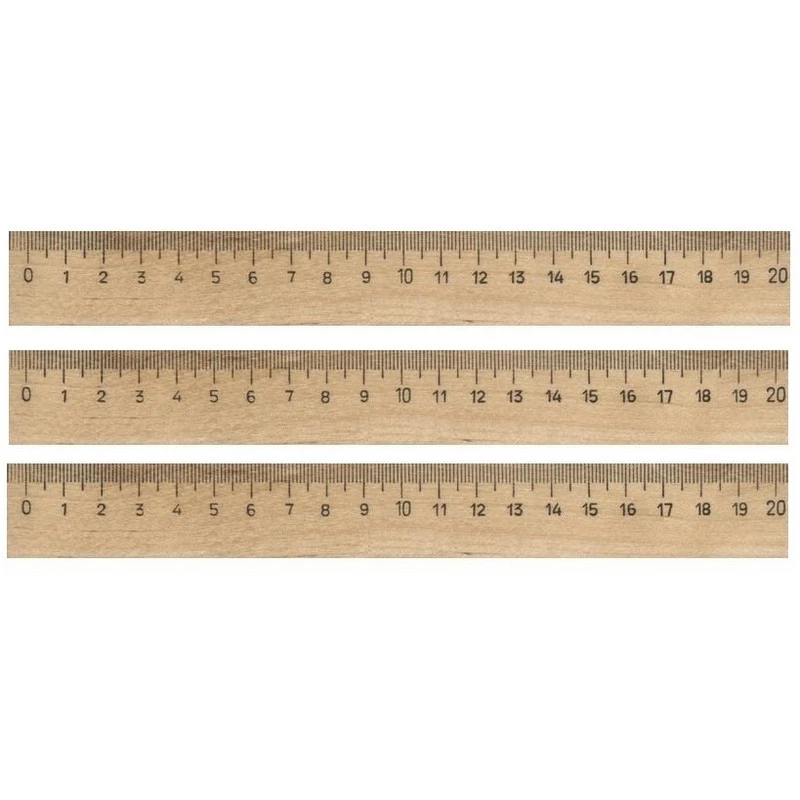 Линейка деревянная 20см 3шт/уп