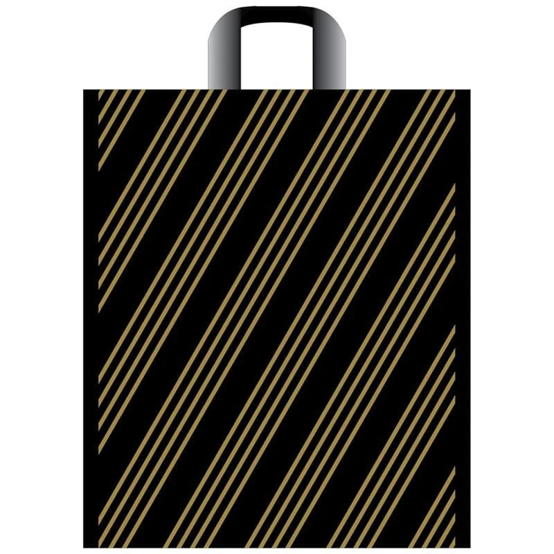 Пакет с петлевой ручкой Артпласт "Золотая полоса", 38*45+4 (45).