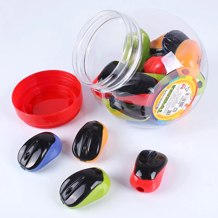 Точилка пластиковая "Darvish" ассорти в форме компьютерной мышки в Точилка пластиковая "Darvish" ассорти в форме компьютерной мышки в