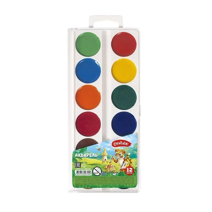 Акварель Creativiki 12 цв. №АКВП12КР Акварель Creativiki 12 цв. №АКВП12КР