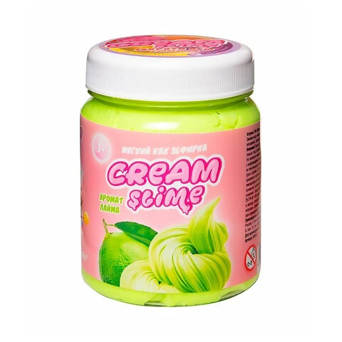 Слайм (лизун) "Cream-Slime", с ароматом лайма, 250 г, SLIMER, SF05-X Слайм (лизун) "Cream-Slime", с ароматом лайма, 250 г, SLIMER, SF05-X