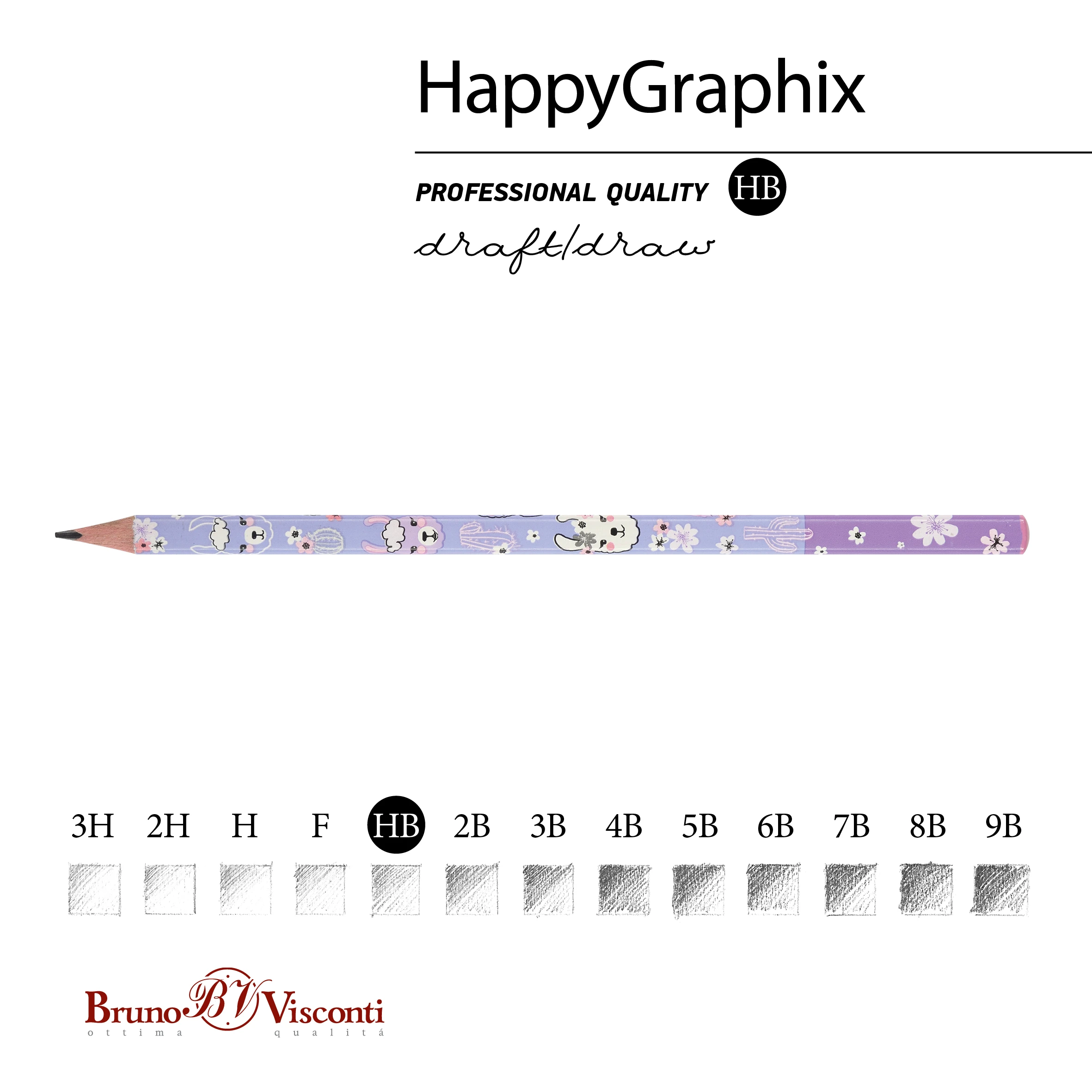 КАРАНДАШ ЧЕРНОГРАФИТОВЫЙ "HappyGraphix. Цирк. Ламы" НВ КАРАНДАШ ЧЕРНОГРАФИТОВЫЙ "HappyGraphix. Цирк. Ламы" НВ