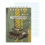 Блокнот 7*10см 60л "Танки" на гребне плотность 55гр/м2