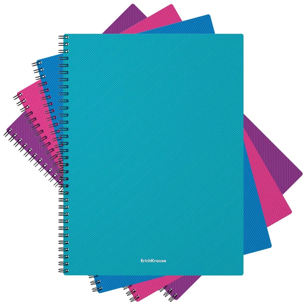 Тетрадь общая с пластиковой обложкой на спирали Erich Krause Glance Vivid, Тетрадь общая с пластиковой обложкой на спирали Erich Krause Glance Vivid,