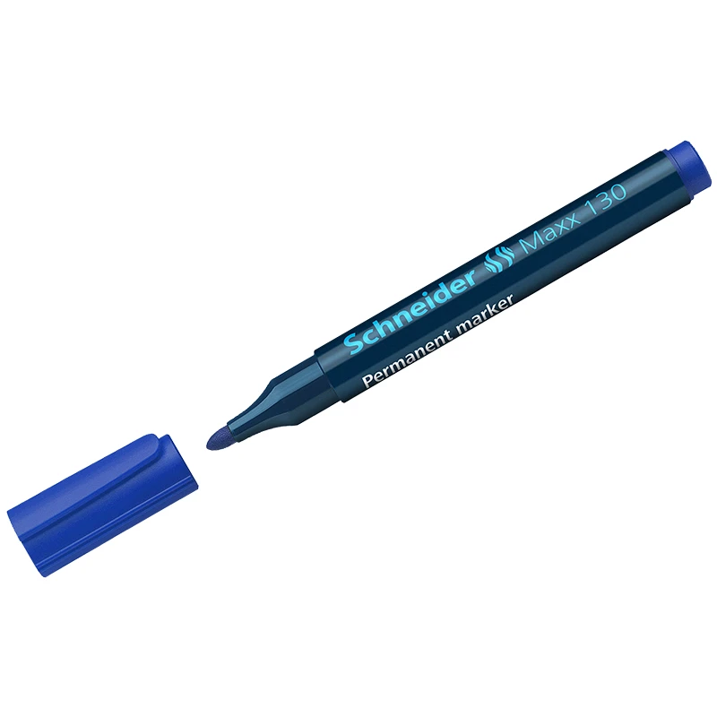 Маркер перманентный Schneider "Maxx 130" синий, пулевидный, 3мм