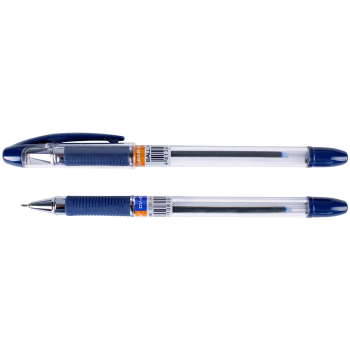 Ручка шариковая синяя на масляной основе "Darvish" корпус прозрачный с Ручка шариковая синяя на масляной основе "Darvish" корпус прозрачный с