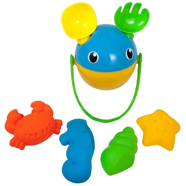 Набор для песка: ведро с крышкой, совок, грабли и 4 формочки, в сетке 13,5х13х15 Набор для песка: ведро с крышкой, совок, грабли и 4 формочки, в сетке 13,5х13х15