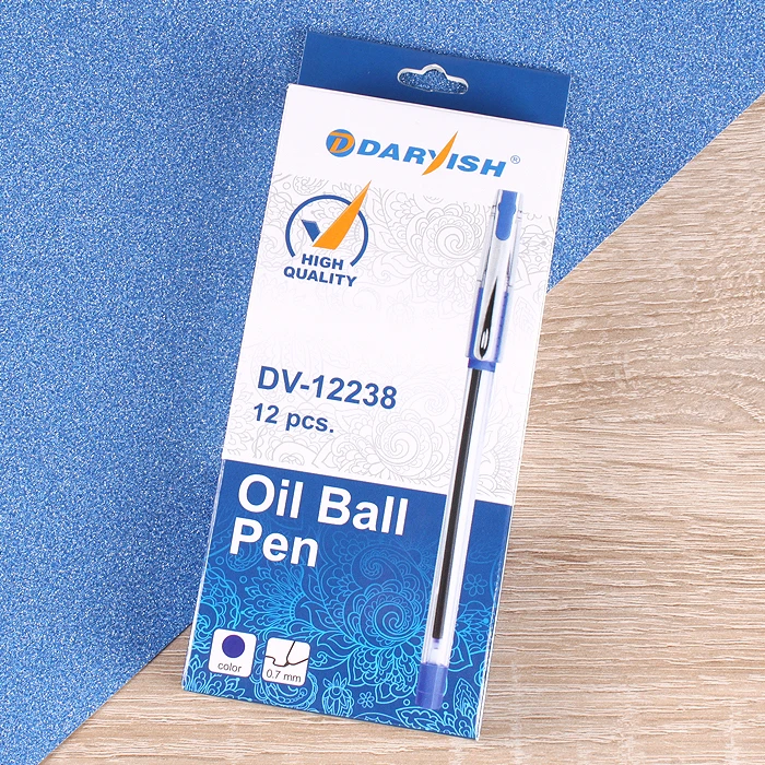 Ручка шариковая синяя "Darvish" на масляной основе прозрачный корпус Ручка шариковая синяя "Darvish" на масляной основе прозрачный корпус