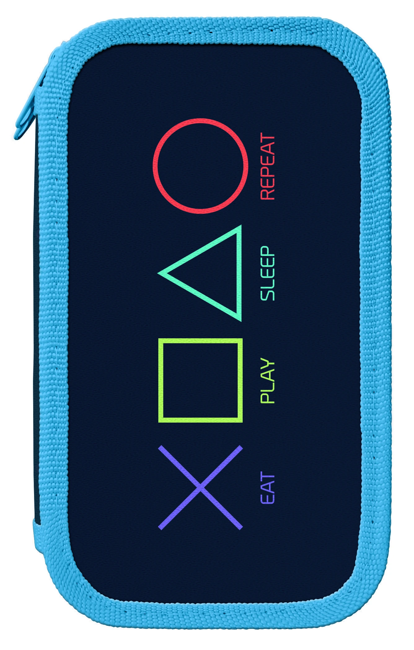 Пенал 2 секц. бол. Schoolformat ИГРА НАЧАЛАСЬ 190х105х35 картон, полиэстер