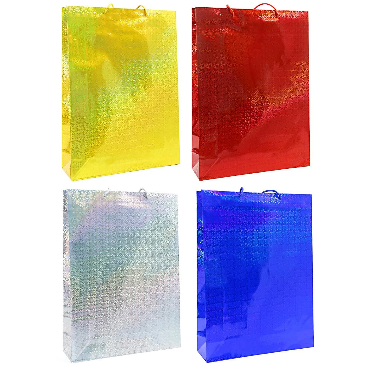 Подарочный пакет 33x45x10 см голография, 42068