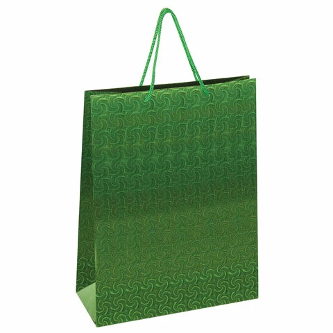 Пакет подарочный 33x12,7x44,7 см, ЗОЛОТАЯ СКАЗКА голография, ассорти 3 цвета,