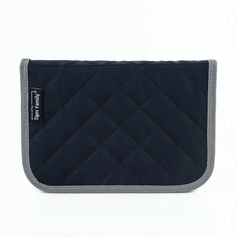 Пенал TIGER FAMILY (ТАЙГЕР), 1 отделение, 2 откидные планки, черный-серый,