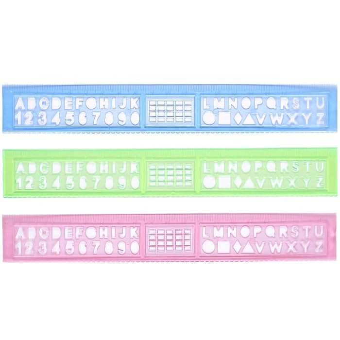 Линейка 20см пластиковая прозрачная ассорти Линейка 20см пластиковая прозрачная ассорти