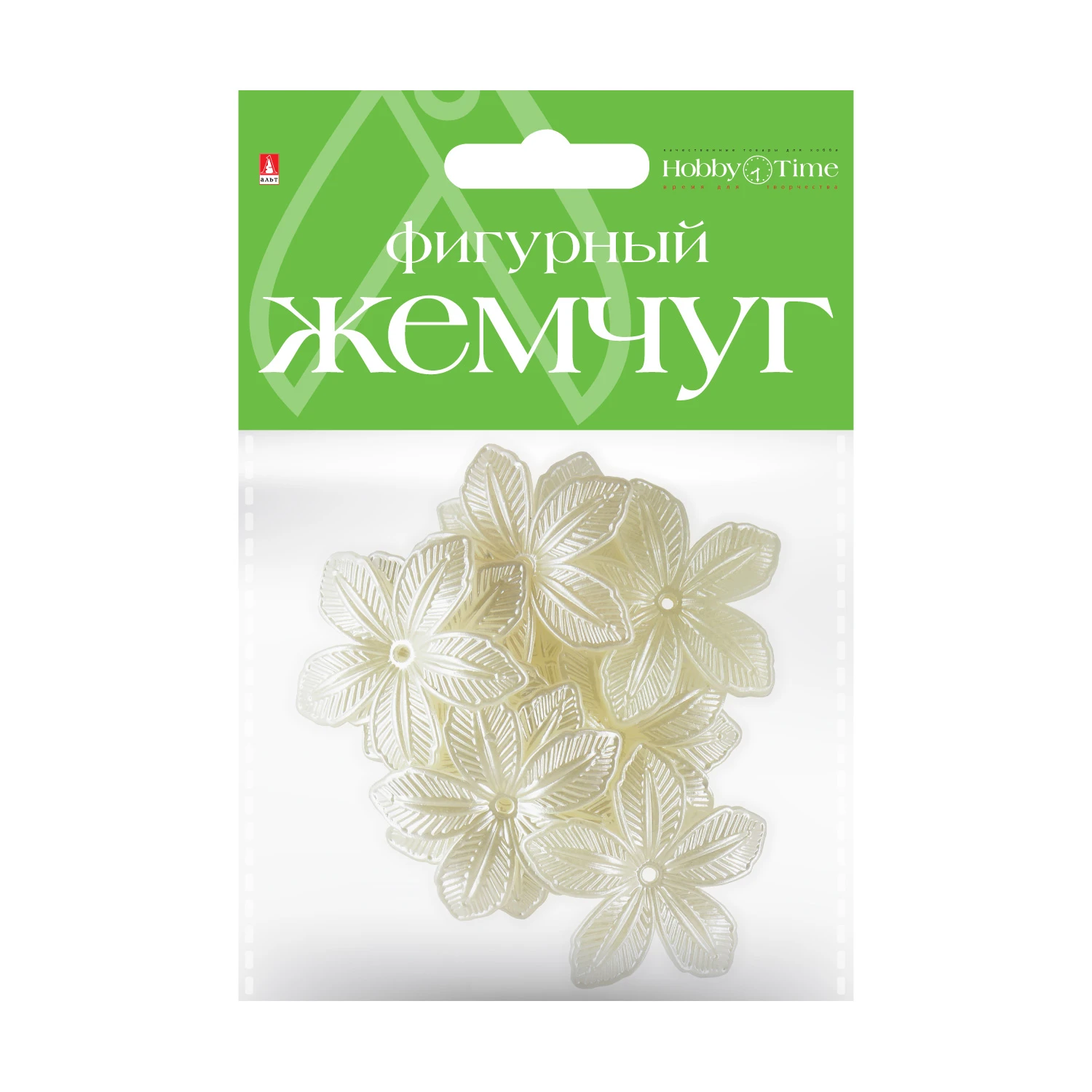 БУСИНЫ ФИГУРНЫЕ ПОД ЖЕМЧУГ "ЦВЕТОЧКИ", 42 ММ БУСИНЫ ФИГУРНЫЕ ПОД ЖЕМЧУГ "ЦВЕТОЧКИ", 42 ММ