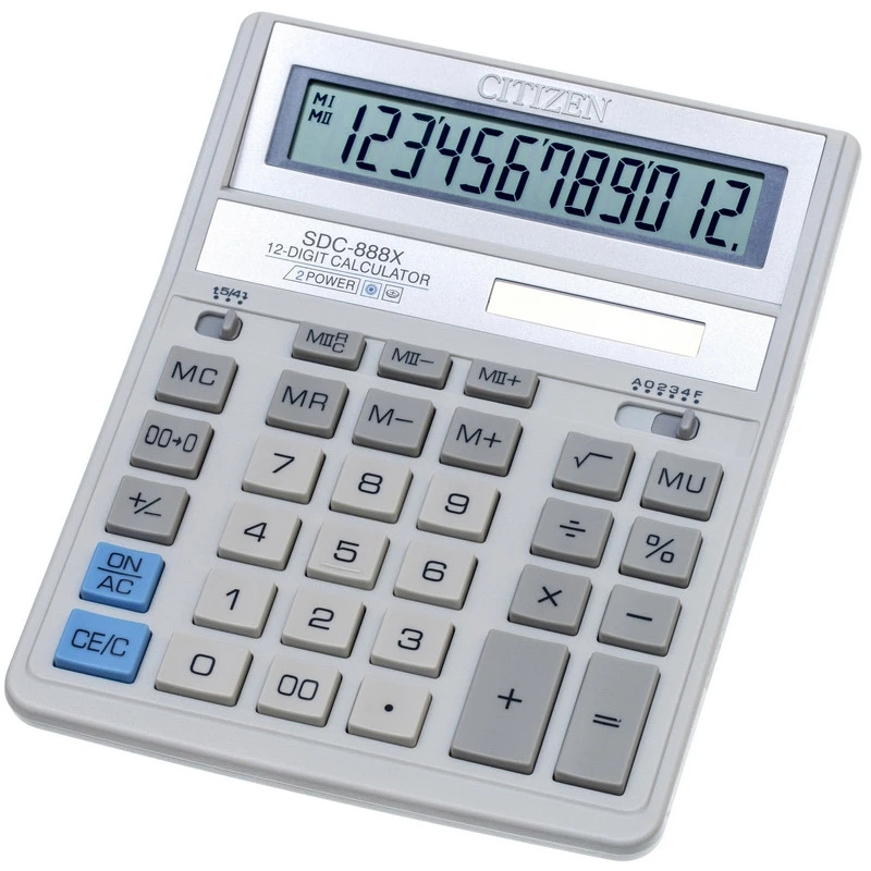 Калькулятор CITIZEN бух. SDC-888XWH, 12 разр, белый штр. 4562195132769 Калькулятор CITIZEN бух. SDC-888XWH, 12 разр, белый штр. 4562195132769
