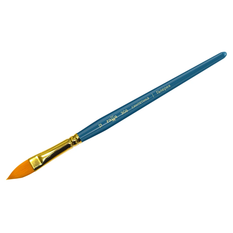 Кисть художественная синтетика Гамма "Галерея", плоскоовальная