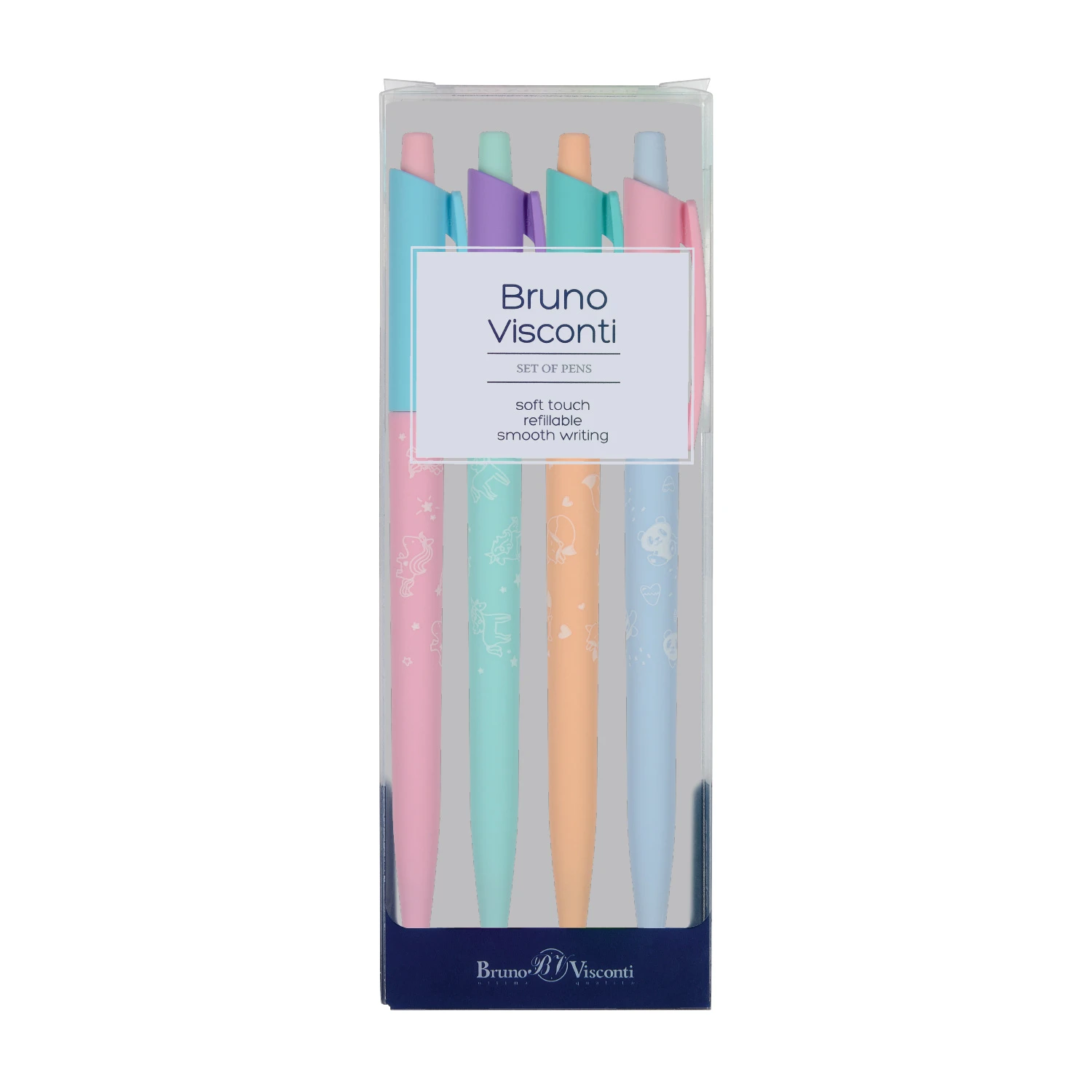 НАБОР ИЗ 4-Х РУЧЕК "HappyClick. Зефирные животные" ШАРИКОВЫХ, 0.5 ММ, НАБОР ИЗ 4-Х РУЧЕК "HappyClick. Зефирные животные" ШАРИКОВЫХ, 0.5 ММ,