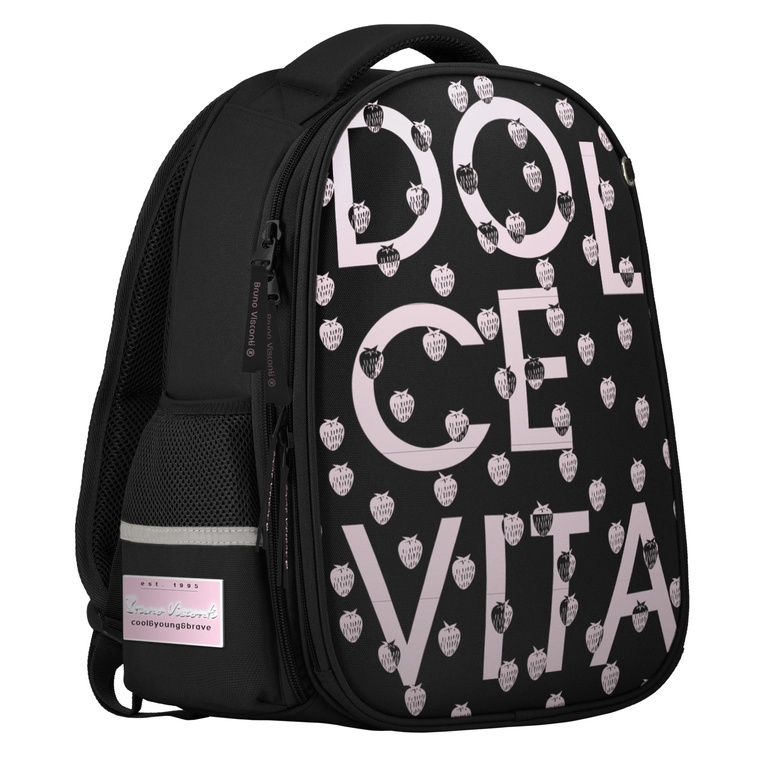 РЮКЗАК- ОБЛЕГЧЕННАЯ КАПСУЛА ЧЕРНЫЙ С ЭРГОНОМИЧНОЙ СПИНКОЙ "DOLCE VITA"