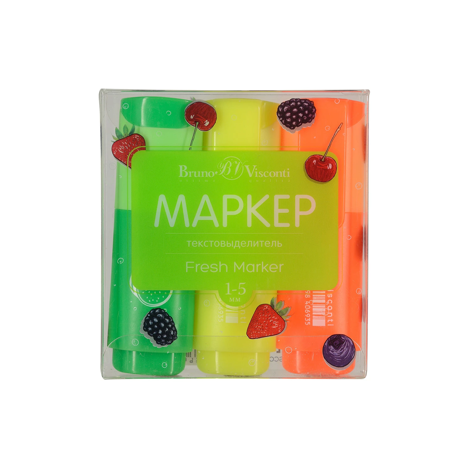 НАБОР ИЗ 3-х ТЕКСТОВЫДЕЛИТЕЛЕЙ "FRESH MARKER",НЕОН ЖЕЛТЫЙ, ЗЕЛЕНЫЙ,