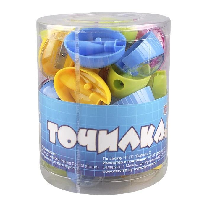 Точилка пластиковая "Darvish" ассорти с контейнером Точилка пластиковая "Darvish" ассорти с контейнером