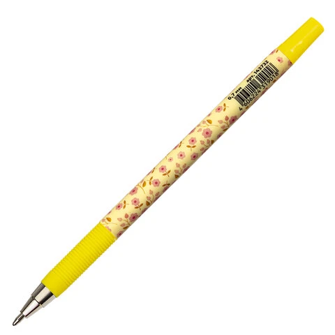Ручка шариковая ЮНЛАНДИЯ "FLOWERS", синяя, SOFT TOUCH покрытие, узел Ручка шариковая ЮНЛАНДИЯ "FLOWERS", синяя, SOFT TOUCH покрытие, узел