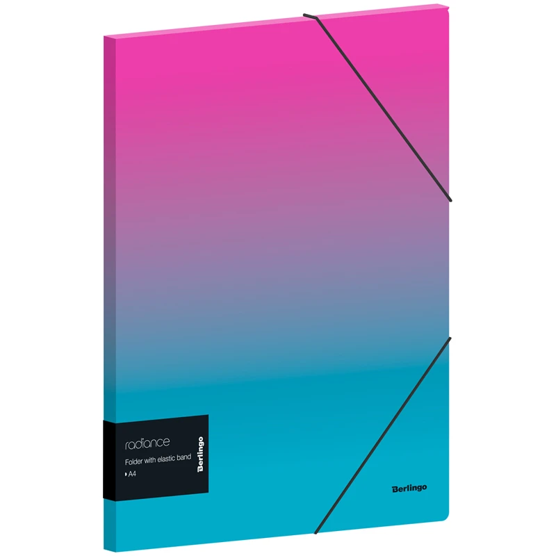 Папка на резинке Berlingo "Radiance" А4, 600мкм, розовый/голубой Папка на резинке Berlingo "Radiance" А4, 600мкм, розовый/голубой