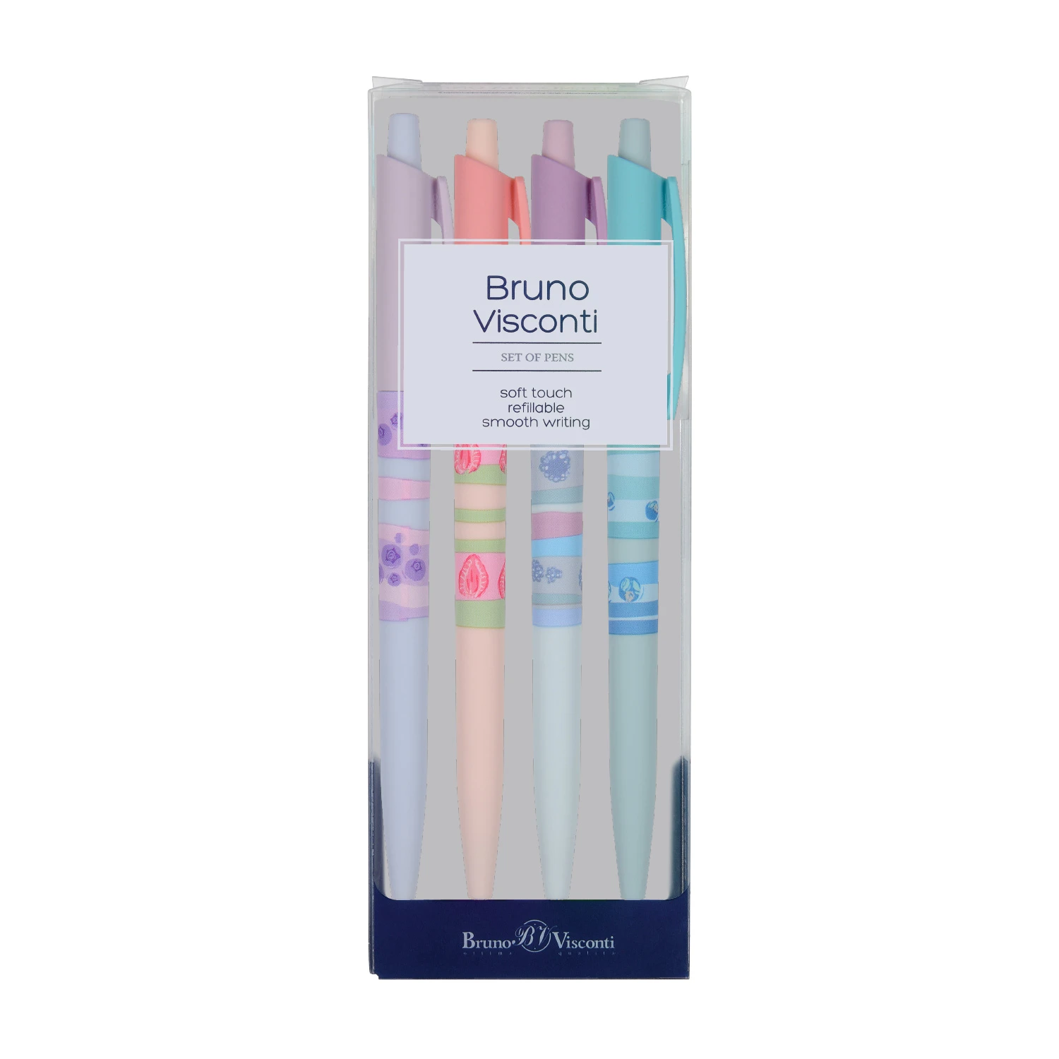 НАБОР ИЗ 4-Х РУЧЕК "HappyClick. Ягодные тортики" ШАРИКОВЫХ, 0.5 ММ, НАБОР ИЗ 4-Х РУЧЕК "HappyClick. Ягодные тортики" ШАРИКОВЫХ, 0.5 ММ,