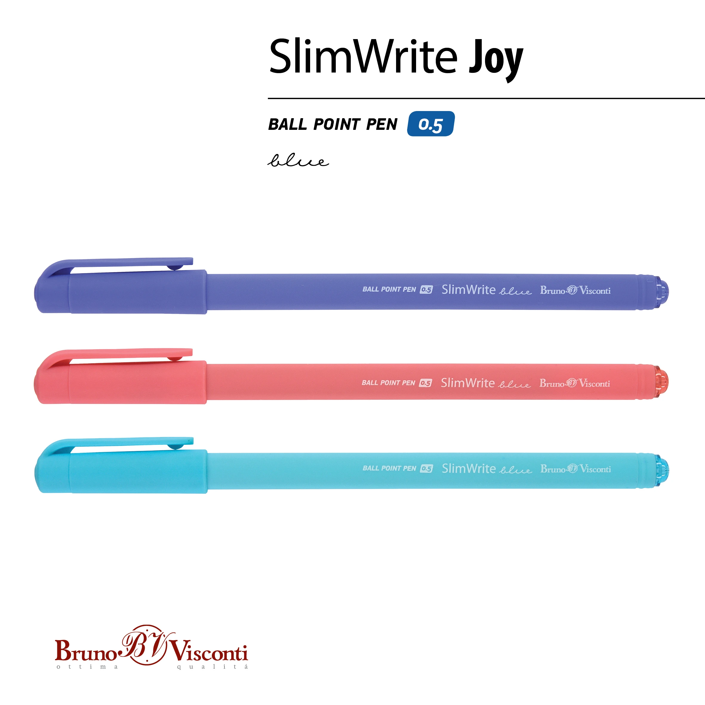 РУЧКА "SlimWrite.JOY" ШАРИКОВАЯ 0.5 ММ, СИНЯЯ (3 цвета корпуса) РУЧКА "SlimWrite.JOY" ШАРИКОВАЯ 0.5 ММ, СИНЯЯ (3 цвета корпуса)