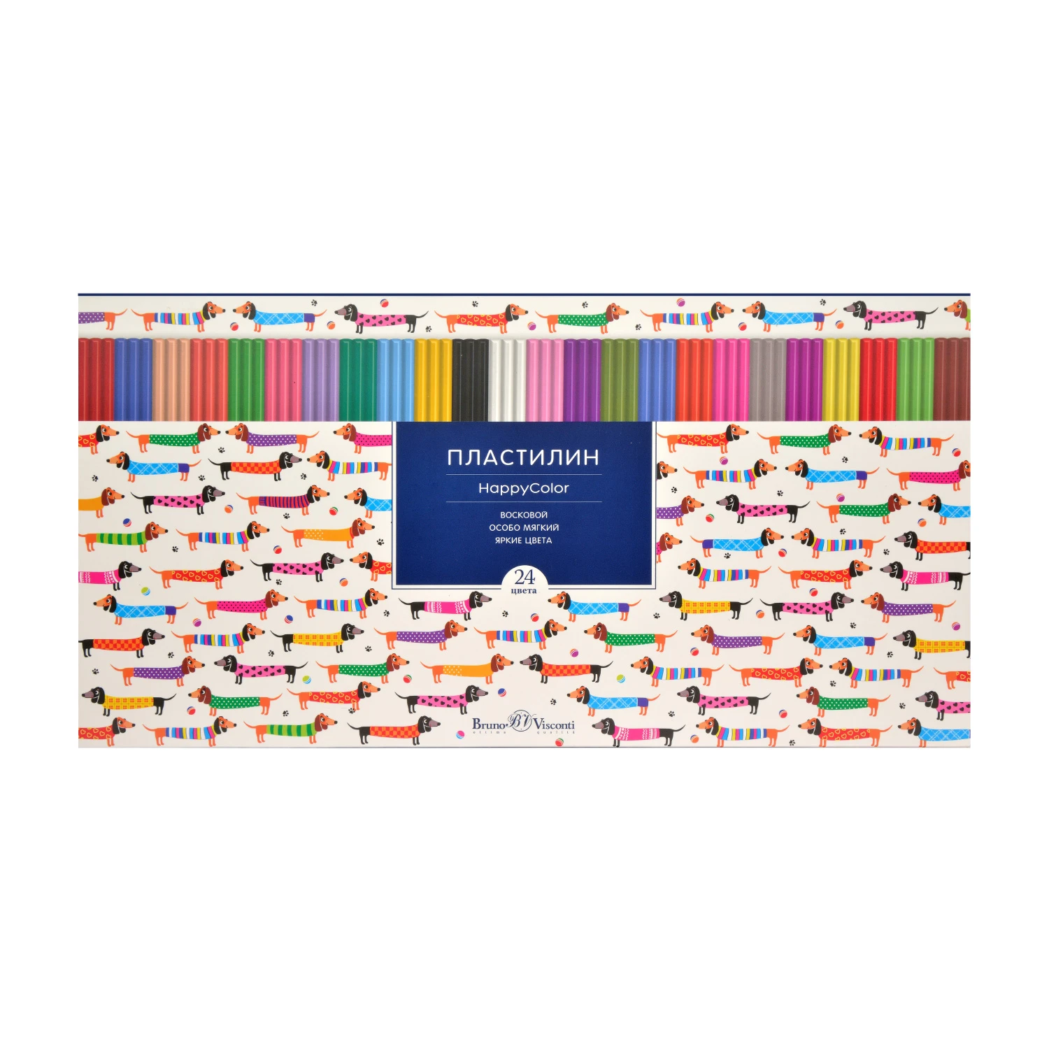 ПЛАСТИЛИН ВОСКОВОЙ "HappyColor", 24 ЦВ., 500 Г. В КОРОБКЕ-ПЕНАЛЕ С ПЛАСТИЛИН ВОСКОВОЙ "HappyColor", 24 ЦВ., 500 Г. В КОРОБКЕ-ПЕНАЛЕ С