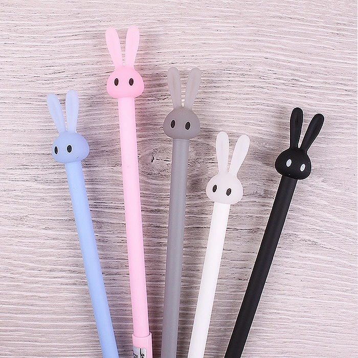 Ручка шариковая синяя на масляной основе "Darvish" "зайка"