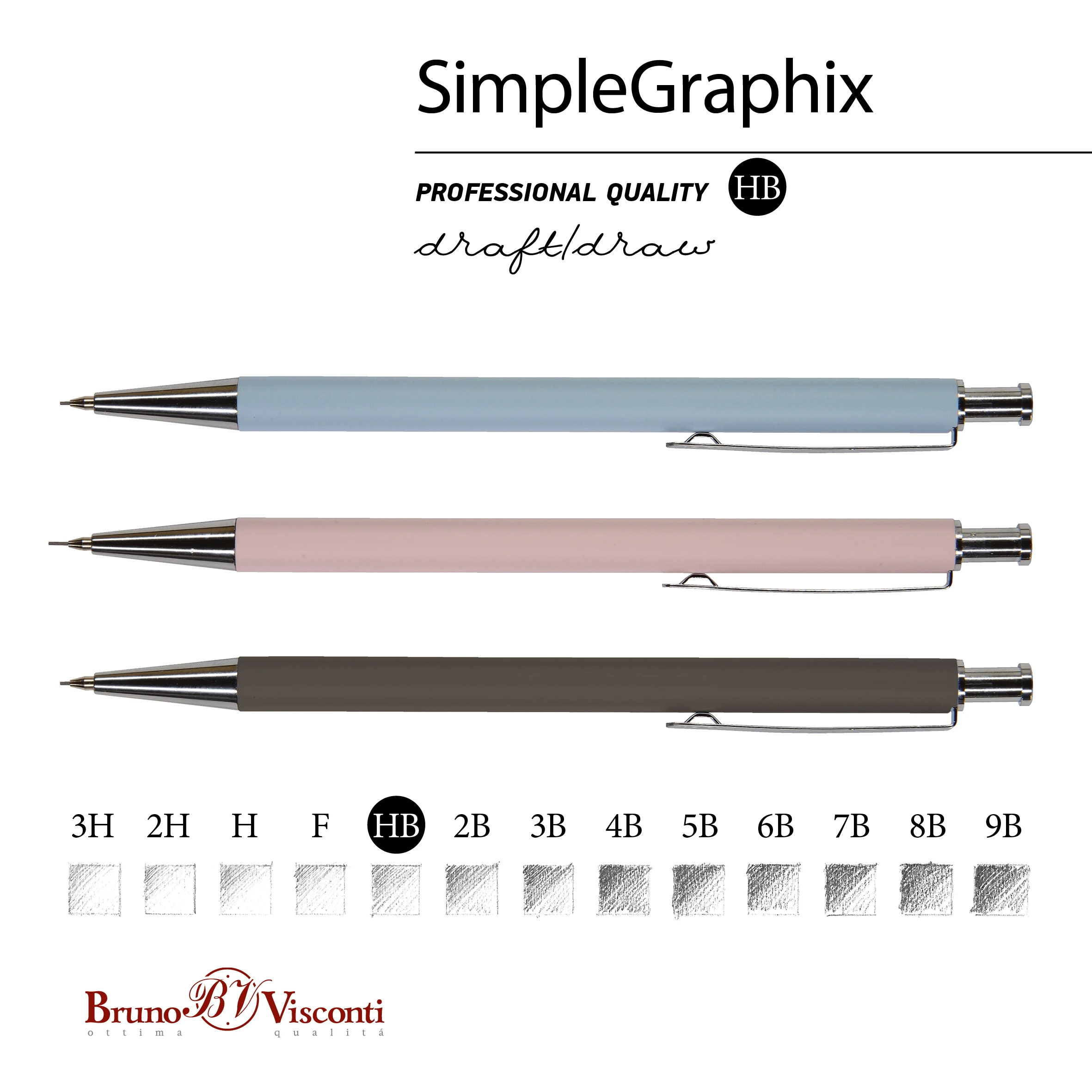 КАРАНДАШ МЕХАНИЧЕСКИЙ МЕТАЛЛИЧЕСКИЙ "SimpleGraphix" 0.5 ММ, твердость КАРАНДАШ МЕХАНИЧЕСКИЙ МЕТАЛЛИЧЕСКИЙ "SimpleGraphix" 0.5 ММ, твердость