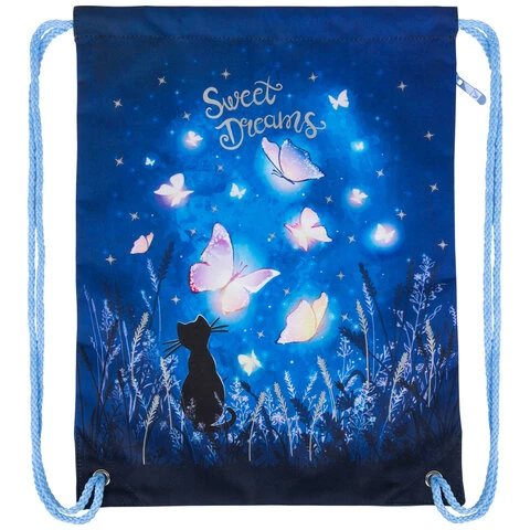 Мешок для обуви BRAUBERG PREMIUM, карман, подкладка, светоотражающие элементы,