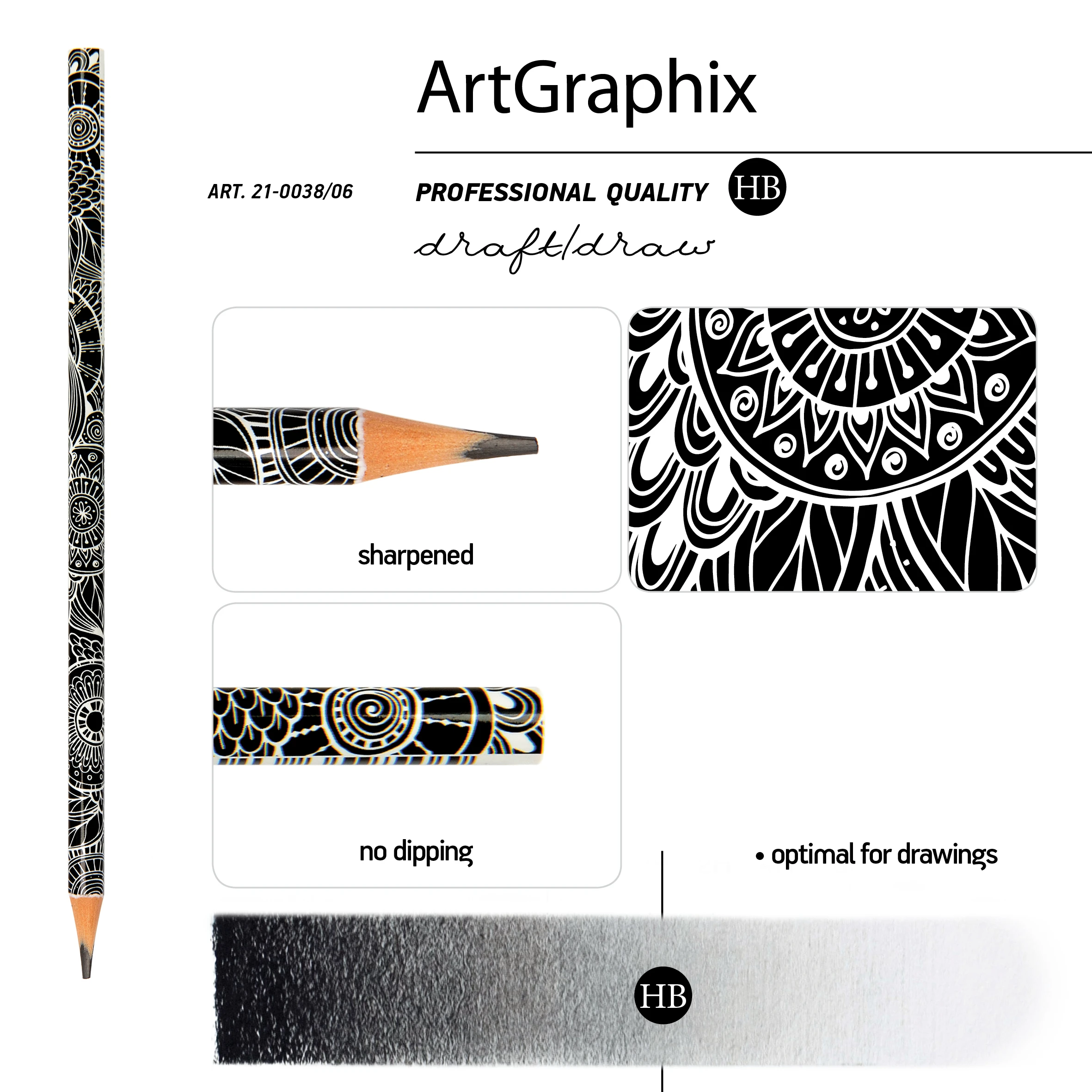 КАРАНДАШ ЧЕРНОГРАФИТОВЫЙ "ArtGraphix. Тату" НВ (пластиковый корпус) КАРАНДАШ ЧЕРНОГРАФИТОВЫЙ "ArtGraphix. Тату" НВ (пластиковый корпус)