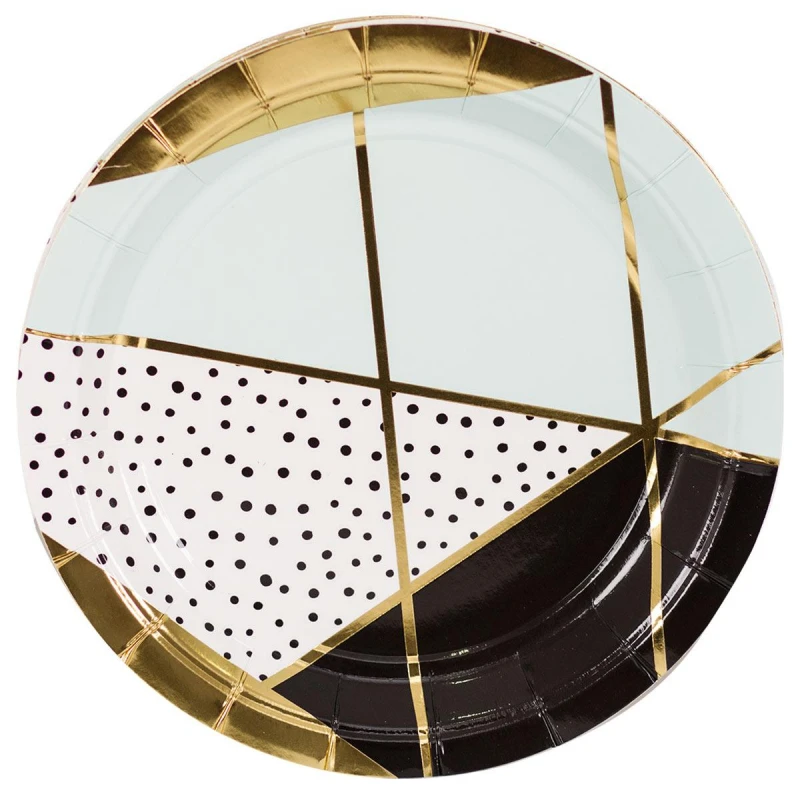 Тарелка одноразовая бумажная Мятная Роскошь 17см, 6 штук/G,1502-4341 Тарелка одноразовая бумажная Мятная Роскошь 17см, 6 штук/G,1502-4341