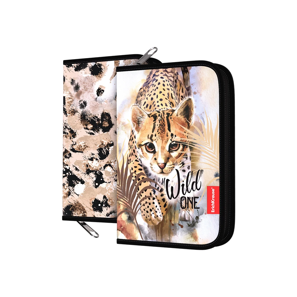 Пенал-книжка без наполнения ErichKrause® 135x205x30мм Wild Cat Пенал-книжка без наполнения ErichKrause® 135x205x30мм Wild Cat