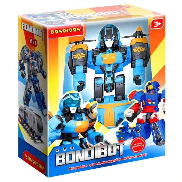 Трансформер 2 в 1 BONDIBOT, Bondibon робот-самолёт