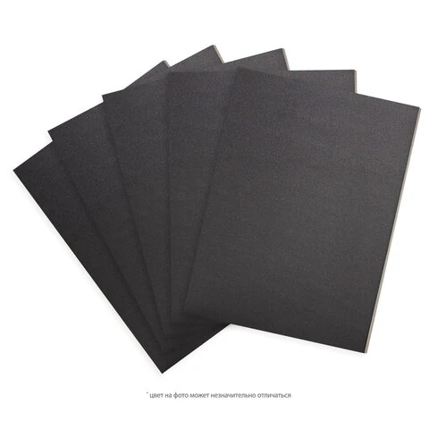 Пенокартон матовый, 50х70 см, толщина 5 мм, черный, КОМПЛЕКТ 5 листов, BRAUBERG,