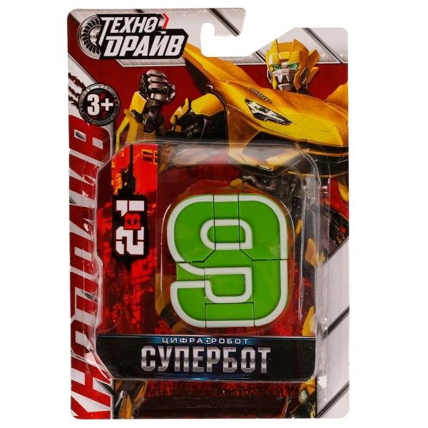 Робот супербот, трансформирующийся в цифру 9, блист.17,5*12*2,5см. ТЕХНОДРАЙВ