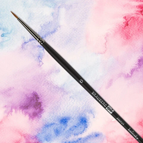 Кисть художественная проф. BRAUBERG ART CLASSIC, колонок, круглая, № 0, короткая