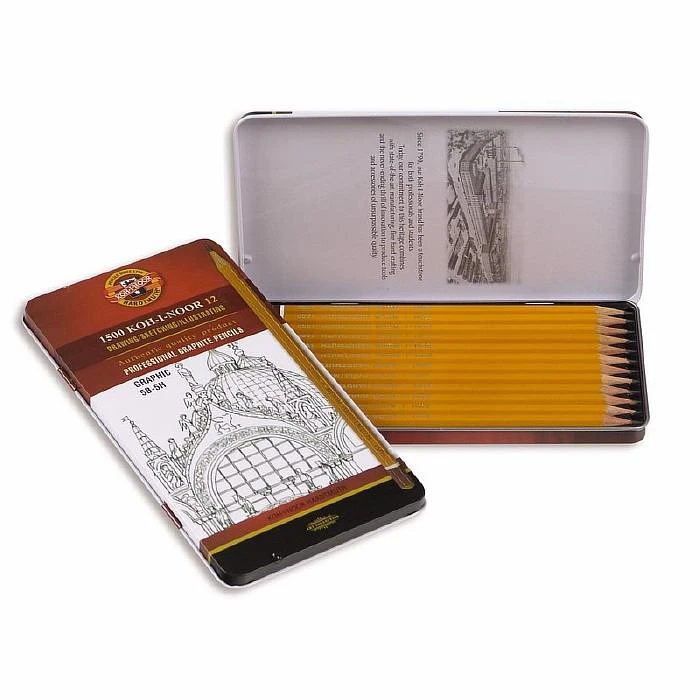 Карандаш чернографитный KOH-I-NOOR 1502/III 5B-5H 12шт./наб.Чехия штр. Карандаш чернографитный KOH-I-NOOR 1502/III 5B-5H 12шт./наб.Чехия штр.