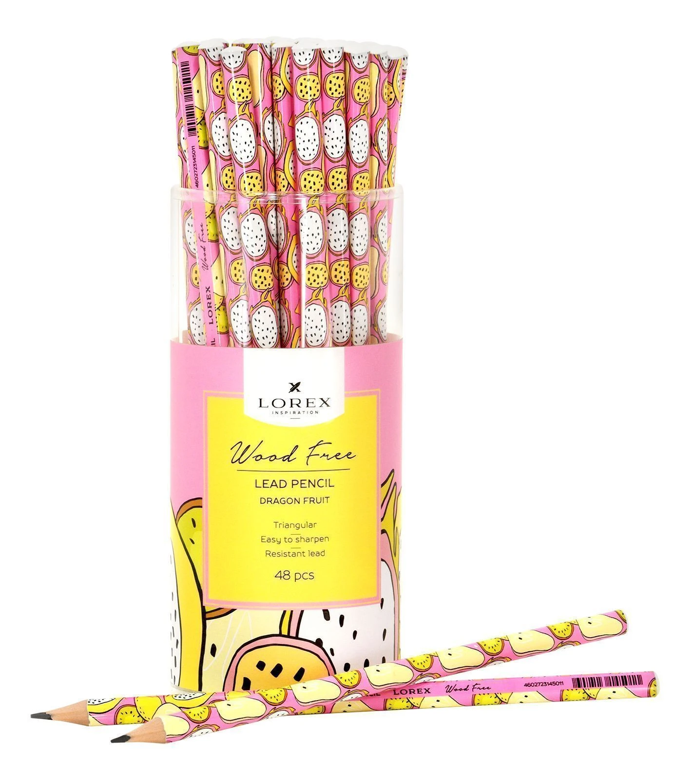 Карандаш чернографитный, пластик LOREX WOOD DRAGON FRUIT НВ заточенный Карандаш чернографитный, пластик LOREX WOOD DRAGON FRUIT НВ заточенный